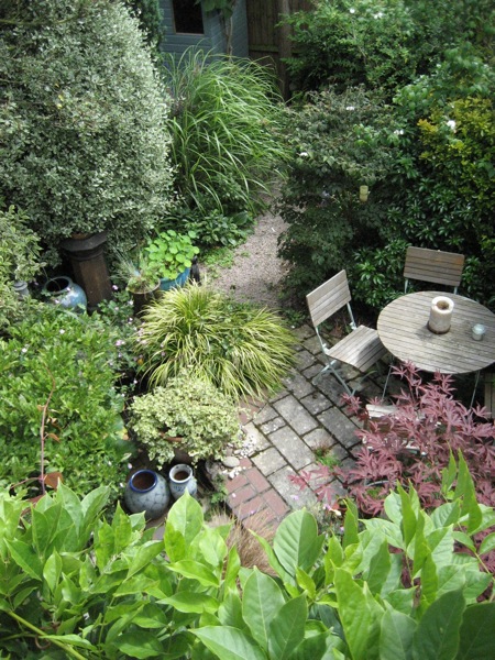 Semi aerial view of the garden